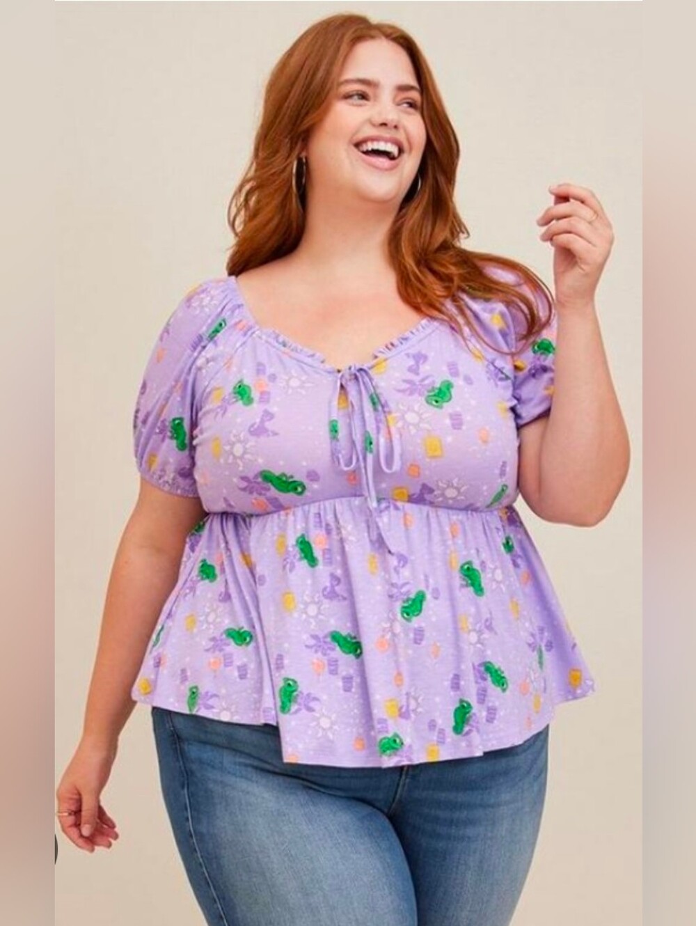 Torrid Disney Princess Tangled Babydoll Shirt - Picture 5 of 7
